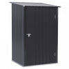Outsunny 3.3' X 3.4' Lean-to Garden Storage Shed, Outdoor Galvanized Steel Tool House With Lockable |Outsunny 3.3' X 3.4' Abri De Jardin Remise Pour Outils Cabanon Porte Verrouillable Avec Loquet Toit