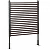 Outsunny Picket Metal Garden Fence 4 ft Outdoor Fencing with Feet, Brown