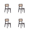 Versailles Industry Chic Wood Dining Chair in Black and Natural - Set of 4 | Chaise de salle a manger en bois style industriel Versailles en noir et naturel - Lot de 4