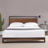 Suzanne Wood and Metal Platform Bed with Headboard - Queen Size | Suzanne lit plateforme en bois et en métal avec tête de lit - Grand