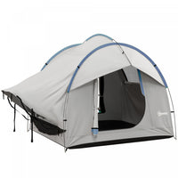 Outsunny Car Camping Tent with 3 Doors, 2000mm Waterproof, Grey and Blue
