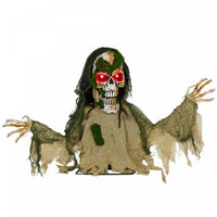 Outsunny Halloween Animated Skeleton, Half-body Scary Halloween Decorations