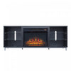 Brighton Modern 2-Piece Electric Fireplace in Black and Onyx | Foyer electrique moderne Brighton 2 pieces en noir et onyx