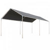 Outsunny 10'x20' Carport Heavy Duty Galvanized Car Canopy, Grey|Outsunny Auvent De Voiture Galvanise 10'x20' Avec Kit D'ancrage, Gris