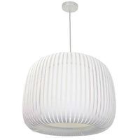 Dainolite Mia 1 Light Pendant White Slit Shade Lamp