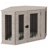 Pawhut 41" Dog Crate Furniture, Corner Dog Crate End Table For Medium And Small Dogs, Indoor Dog Cag|Pawhut Meuble De Cage Pour Chien, 41po Design D'angle, Porte, Serrure, Cage Pour Chien De Style Mobi