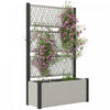 Outsunny Outdoor Planter Box with Trellis, Wicker Garden Box, Mixed Grey