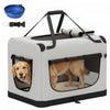 PawHut Pet Carrier Bag, Soft-Sided Dog Carrier for Extra Large Dogs, Portable Pet Travel Bag with Security Buckle Strap, Mesh Windows, Washable Cushion and Bowl, Light Grey
