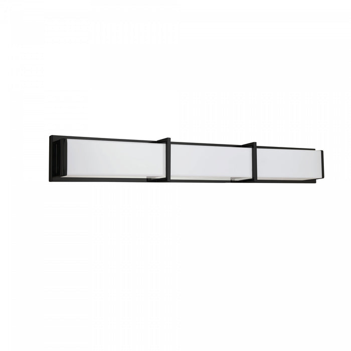 Dainolite Winston Vanity Light 50w Matte Black Light White Acrylic Diffuser Lamp