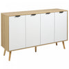HOMCOM 47" Sideboard, Buffet Cabinet with Adjustable Shelves, Natural
