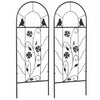 Outsunny Garden Trellis With Birds For Climbing Plants, 2 Pack, 39" Tall|Outsunny Lot De 2 Treillis De Jardin Pour Plantes Grimpantes, 39" De Haut