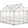 Outsunny Greenhouse, Walk-in Hot House, Clear Pc Board With Sliding Door|Outsunny Serre, Serre De Plain-pied Transparente Avec Porte Coulissante