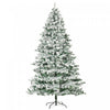 Homcom 7ft Artificial Snow Flocked Christmas Tree With 1083 Branch Tips|Homcom Arbre De Noel Floque De Neige Artificielle De 7 Pieds Avec 1083 Pointes De Branche