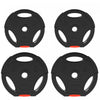 Soozier Set Of 4 1-inch Weight Plates With 3 Grips, 2 X 11lbs + 2 X 5.5lbs