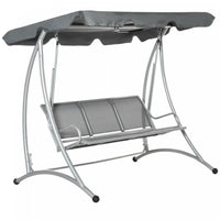 Outsunny 3 Person Patio Swing Seats With Adjustable Canopy Outdoor Swing Chair Bench For Garden, Poo