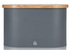 Salton Swan Nordic Bread Bin with Cutting Board - Grey|Boîte à pain Swan de style nordique avec planche à découper - grise
