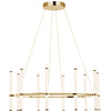 Dainolite Corvette Chandelier 60w Aged Brass White Acrylic Diffuser Lamp