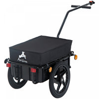 Aosom Multi-functional Bicycle Cargo Trailer Steel Large Bike Luggage Cart Carrier Black