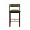 Patricia Modern Wood Upholstered Barstool in Turtle Green Bar Stool | Tabouret de bar moderne Patricia en bois avec revetement en tissu vert tortue