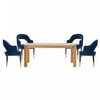 Carrington and Rockaway Modern Industry Chic 5-Piece Dining Set in Midnight Blue and Natural | Ensemble de salle a manger moderne industriel chic Carrington et Rockaway 5 pieces, bleu minuit et naturel