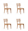Giverny Industry Chic Wood Dining Chair in Natural - Set of 4 | Chaise de salle a manger en bois style industriel Giverny, finition naturelle - Lot de 4