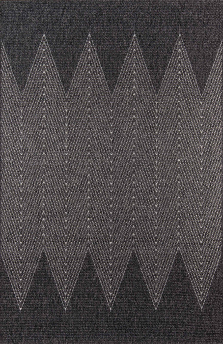 Raven Contemporary 5'0\" x 7'6\" Area Rug in Grey Indoor Area Rug