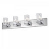 Dainolite Veronica 4 Light Vanity Light Polished Chrome Clear Glass Lamp|Lumière de coiffeuse Veronica de Dainolite en verre transparent, fini chromé poli et 4 ampoules