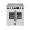 Forno Torino French Door 30 Inch White Induction Range, 4.32 cu.ft. - FFSIN0950-30WHT Electric Range