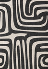 Jackson Black White Abstract Lines Outdoor Rug, 5'3\" x 7'7\" Outdoor Area Rug