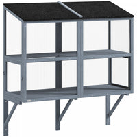 PawHut Window Cat Catio, Outdoor Cat House w/ Metal Mesh, 2 Tiers Outdoor Enclosure for Indoor Pet, Expandable Safe Window Perch for Sunbathing, Napping & Overlooking, 51.2