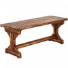 Outsunny Wooden Outdoor Bench, Rustic Garden Bench Loveseat, Carbonized