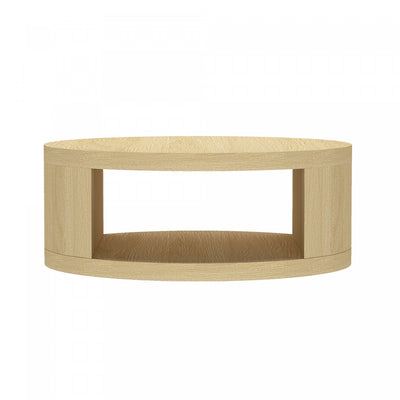 Alure Contemporary 36" Round Coffee Table in Natural Oak | Table basse ronde contemporaine Alure 36" en chene naturel