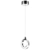 Dainolite Parson LED Pendant 14w Polished Chrome Finish White Silicone Diffuser Lamp|Luminaire suspendu Parson de Dainolite en silicone blanc qui diffuse la lumière, avec fini chromé poli et ampoule à DEL de 14 W