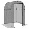 Outsunny 4' X 4' Plant Protection Tent Crop Cage With Door, Black|Outsunny Cage De Culture, Tente De Protection Des Plantes De 4' X 4', Noir