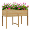 Outsunny Wooden Raised Garden Bed With Drain Holes, Bed Liner For Vegetables, Flowers, Herbs, Outdoo|Outsunny Lit De Jardin Sureleve En Bois Avec Trous De Drainage, Lit Pour Legumes, Fleurs, Herbes, Ja
