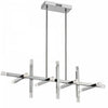 Dainolite Francesca Horizontal Chandelier 48w Polished Chrome Acrylic Diffuser Lamp|Lustre horizontal Francesca de Dainolite en acrylique qui diffuse la lumière, avec fini chromé poli et ampoule de 48 W