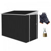 Outsunny 4' X 8' Steel Garden Storage Shed Lean To Shed Outdoor Metal Tool House With Lockable Door And 2 Air Vents For Backyard, Patio, Lawn