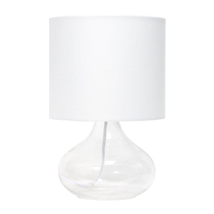 Ryley Glass Raindrop Table Lamp, Clear, 13.75\"H