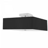 Dainolite Seren 3 Light Semi-flush Mount Satin Chrome Black Shade Lamp|Plafonnier semi-affleuré Seren de Dainolite avec abat-jour noir, fini chromé satiné et 3 ampoules