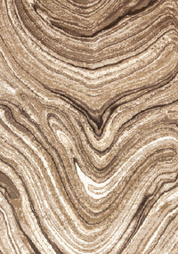 Forte Brown Cream Soothing Waves Area Rug - 5'3
