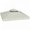10' x 10' Double Tier Gazebo Replacement Canopy Cover, UPF30+, Light Grey