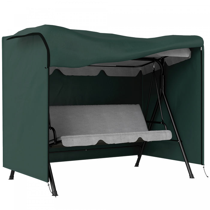 Outsunny 3-Seater Patio Swing Cover, 81\" x 49\" x 65\", Dark Green