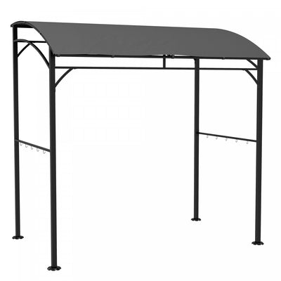 Outsunny 7' X 5' Bbq Grill Gazebo Tent With Steel Frame Hooks Charcoal Grey|Outsunny 7' X 5' Bbq Grill Gazebo Tent Avec Cadre En Acier Crochets Gris