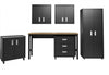 Fortress Modern 6-Piece Garage Set in Charcoal Gray Garage Storage