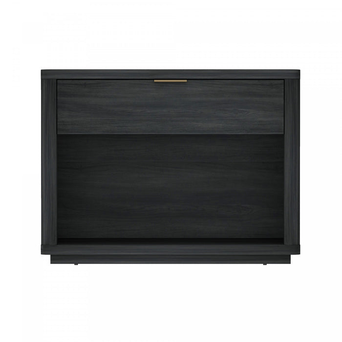 Evelyn Modern 32\" Nightstand in Charcoal Gray (1-Drawer)