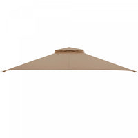 10' X 12' Patio Gazebo Replacement Top Cover 2-tier Canopy Cpai-84 Outdoor Brown
