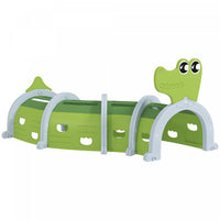 Qaba Crocodile Design Toddler Play Tunnel Indoor & Outdoor, Tunnel For Kids To Crawl Through, Climbi