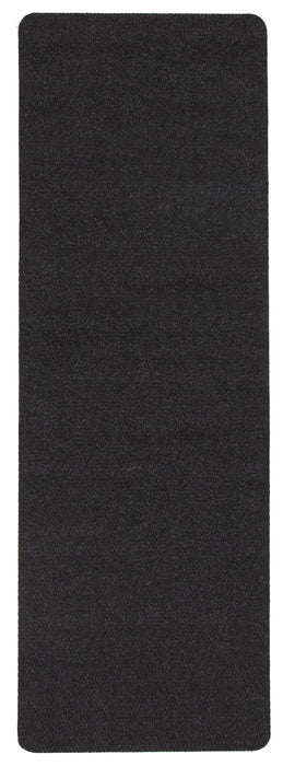 Modern 2'6\" x 6'7\" Hobnail indoor/outdoor Rug mat in Black Outdoor Area Rug