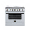 Forno Galiano 36 Inch Freestanding Electric range, 5 radiant burners, 5.36 cu.ft., White - FFSEL6083-36WHT Electric Range | Cuisiniere electrique Galiano de 36 po, 5 foyers radiants, 5,36 pi³, blanc – FFSEL6083-36WHT