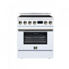 Forno Torino 30 Inch White Induction Range, 4.32 cu.ft - FFSIN0936-30WHT Electric Range